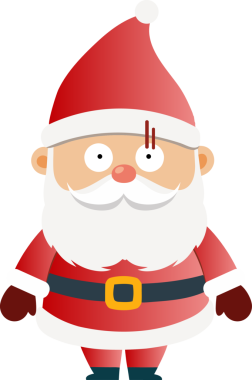 Sevimli Noel Baba çizgi filmi, mutlu Noeller.