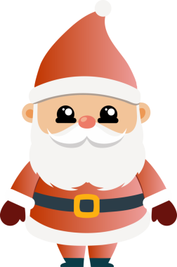 Sevimli Noel Baba çizgi filmi, mutlu Noeller.