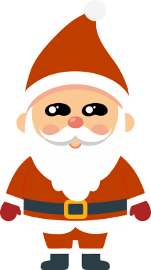 Sevimli Noel Baba çizgi filmi, mutlu Noeller.