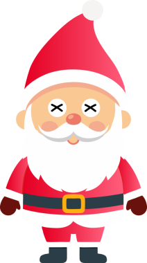 Sevimli Noel Baba çizgi filmi, mutlu Noeller.