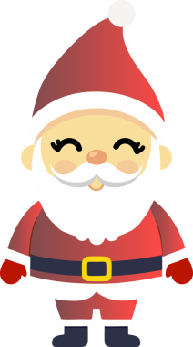 Sevimli Noel Baba çizgi filmi, mutlu Noeller.