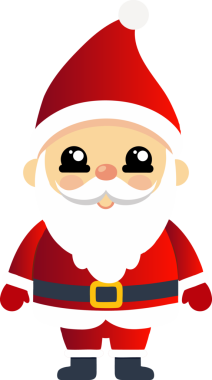 Sevimli Noel Baba çizgi filmi, mutlu Noeller.