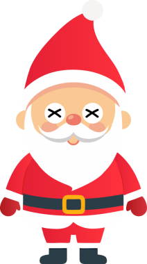 Sevimli Noel Baba çizgi filmi, mutlu Noeller.