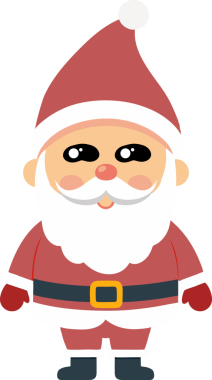 Sevimli Noel Baba çizgi filmi, mutlu Noeller.