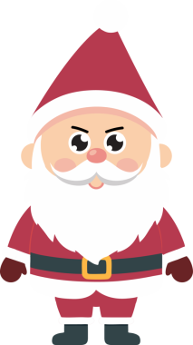 Sevimli Noel Baba çizgi filmi, mutlu Noeller.