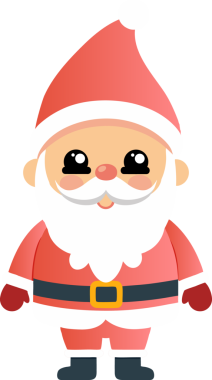 Sevimli Noel Baba çizgi filmi, mutlu Noeller.