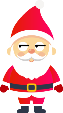 Sevimli Noel Baba çizgi filmi, mutlu Noeller.