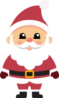 Sevimli Noel Baba çizgi filmi, mutlu Noeller.