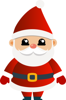 Sevimli Noel Baba çizgi filmi, mutlu Noeller.