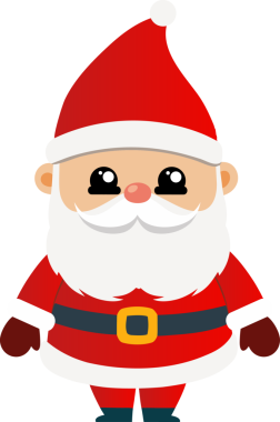 Sevimli Noel Baba çizgi filmi, mutlu Noeller.