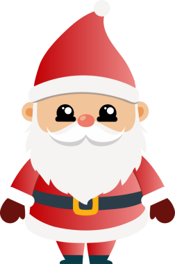 Sevimli Noel Baba çizgi filmi, mutlu Noeller.