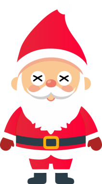 Sevimli Noel Baba çizgi filmi, mutlu Noeller.