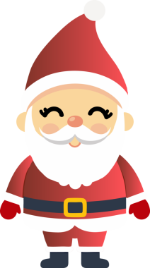 Sevimli Noel Baba çizgi filmi, mutlu Noeller.