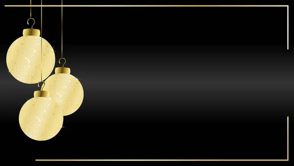 Xmas Luxury Golden Black Fondo Navidad Formato Vectorial — Vector de stock