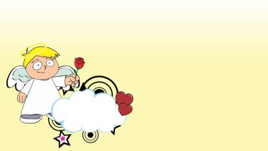 vektör biçiminde melek çocuk çizgi film ifadesi arkaplanı