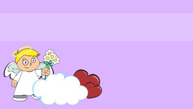 vektör biçiminde melek çocuk çizgi film ifadesi arkaplanı