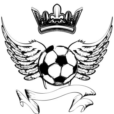futbol dövmesi amblem arması etiketi vektör biçiminde