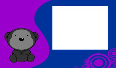 Vektör sanatında küçük şirin goril arka planı