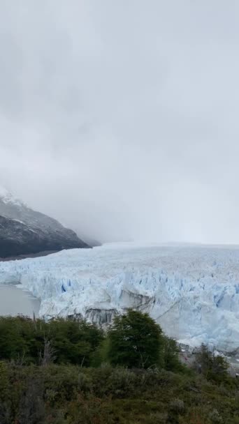 Вид Льодовик Періто Морено Розташований Національному Парку Лос Гласіарес Частиною — стокове відео