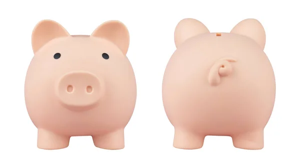 Piggy Bank Geïsoleerd Witte Achtergrond Voorwerp Met Knippad — Stockfoto