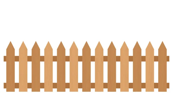 Orange Wooden Fence Isolated White Background Parallel Plank Old Vector — Wektor stockowy