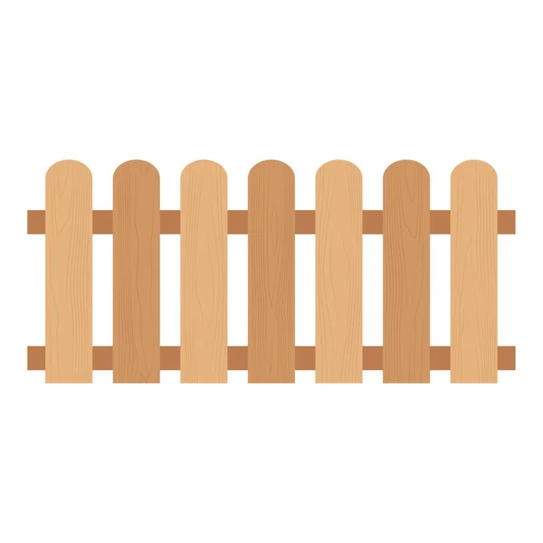 Orange Wooden Fence Isolated White Background Parallel Plank Old Vector — Wektor stockowy