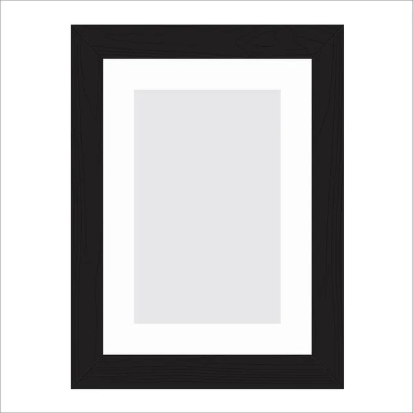 Σκελετός Από Μαύρο Ξύλο Κορνίζα Λευκό Φόντο Εικονογράφηση Διανύσματος — Διανυσματικό Αρχείο