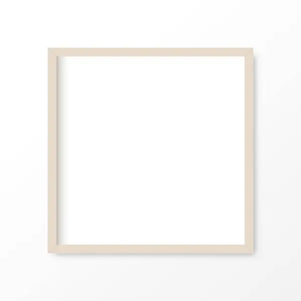 白い背景に茶色の木枠や写真フレーム ベクターイラスト — ストックベクタ
