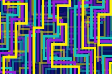 Renkli doğrucu ile soyut arkaplan. Sarı, mavi ve yeşil renkli açısal çizgiler.