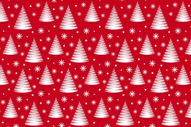 Tekrar eden Noel ağacı deseni. Noel duvar kağıdı, arkaplan, kapak tasarımı için.