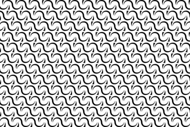 Soyut siyah-beyaz geometrik desenler. Tekrarlayan elementlerle tek renkli geometrik desen.