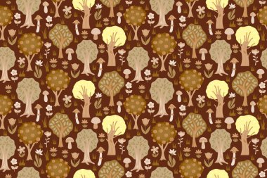 Sonbahar pürüzsüz desen. Doğa tasarım elemanları ve illüstrasyonları ile soyut renk sonbahar şablonu.