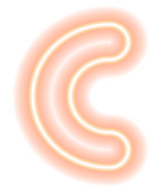 Renkli parlak doğrusal tasarım elementi. Soyut parlak neon çizgisi, parlayan doğrusal geometrik element