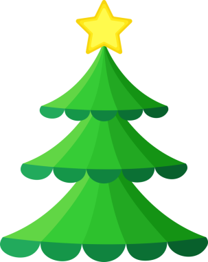 Noel düz renkli resimleme