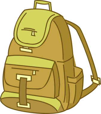 Canlı renkli sırt çantası çizimi