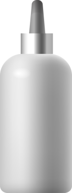 Gerçekçi, 3 boyutlu tasarım, makyaj, deri ve vücut bakımı konteynırı. Şeffaf arkaplanı olan PNG.