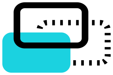 Geometrik soyut, düz tasarım öğesi. Şeffaf arkaplanı olan PNG.