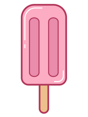 Dondurma çizimi. Tatlı renkli dondurma karikatürü çizimi