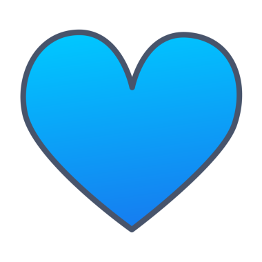 Kalp ikonu. Şeffaf arkaplanı olan PNG.