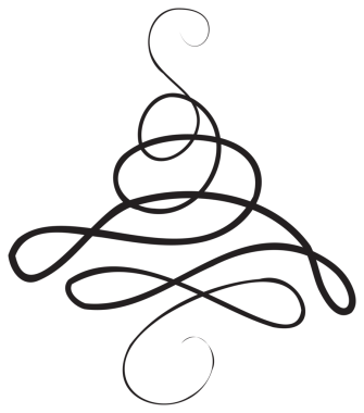 Siyah ince çizgili kaligrafik tasarım öğesi. Şeffaf arkaplanı olan PNG.