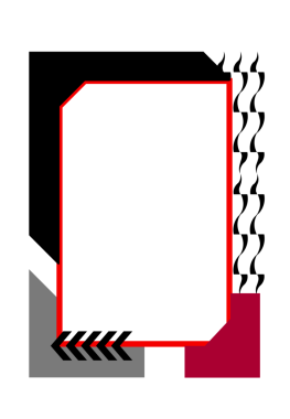 Şeffaf arkaplana sahip modern PNG çerçeve.