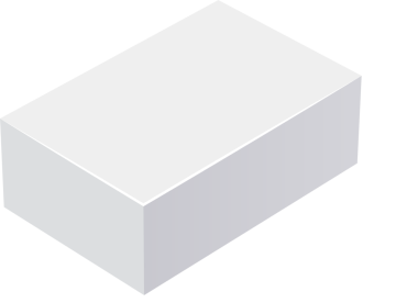 Kutu maketi. Şeffaf arkaplanı olan PNG.