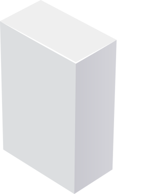 Kutu maketi. Şeffaf arkaplanı olan PNG.