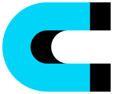 Siyah ve mavi renkli geometrik nesne. Şeffaf arkaplanı olan PNG