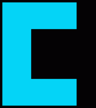 Siyah ve mavi renkli geometrik nesne. Şeffaf arkaplanı olan PNG