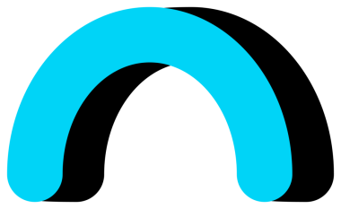 Siyah ve mavi renkli geometrik nesne. Şeffaf arkaplanı olan PNG