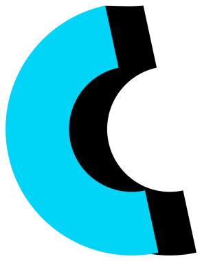 Siyah ve mavi renkli geometrik nesne. Şeffaf arkaplanı olan PNG