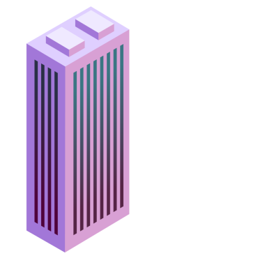 Şeffaf arkaplan ile Isometric bina simgesi, PNG.