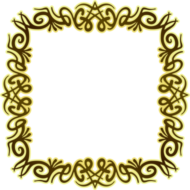 Soyut klasik altın çerçeve tasarımı