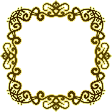 Soyut klasik altın çerçeve tasarımı